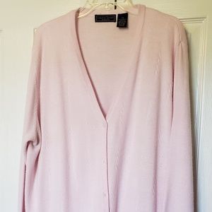 Laura Scott Cardigan Soft Pink 2X